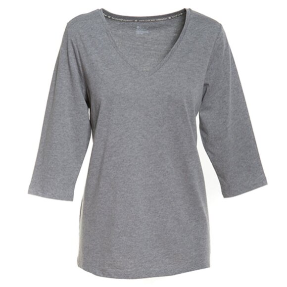 HUE Other - Hue Women's Sleepwell Solid 3/4 Sleeve V-Neck T-Shirt, Grey, Large, NWOT